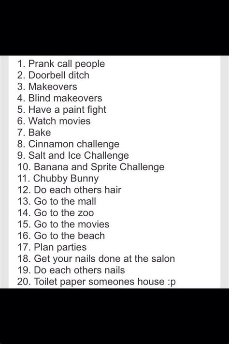 You And Your Friends Bored 100 Thing You Can Do Girls