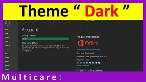 How To Enable Dark Mode In Ms Word Ms Office Dark Mode Youtube