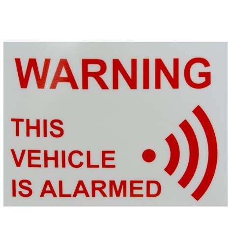 This Vehicle Is Alarmed Security Sticker Vehicle