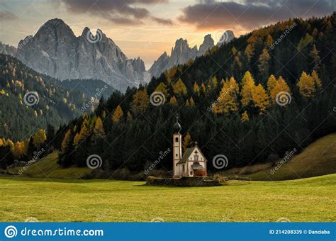 St Johann San Giovanni In Italian Chapel In Val Di Funes With The