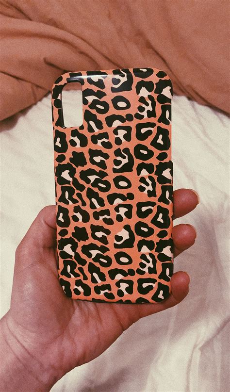 Coral Cheetah Phone Case Print Phone Case Phone Cases Phone