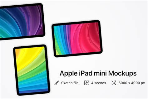 New Apple Ipad Mini 4 Sketch Mockups By Maroskadlec On Envato Elements