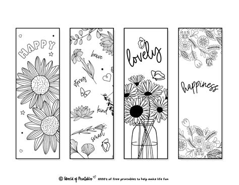 Best Images Of Adult Coloring Pages Free Printable Bookmarks Free My