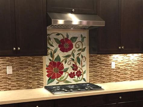 Image Result For Flower Mosaic Tiles For Kitchen Mosaic Glass Mosaic