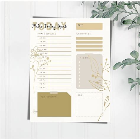 Buy Daily Planner Printable Daily Schedule To Do List Daily Online In