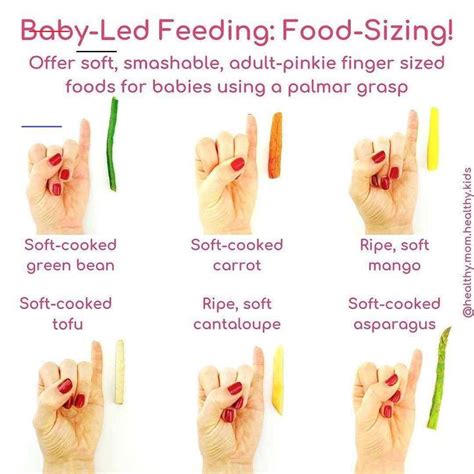 You want foods to be finger sized so they are large enough that baby can't force the whole piece into their mouth, and a shape that's easy for a 6 month old to hold with their chubby little hands. Pin by Chezzie spickett-jones on Baby first foods in 2020 ...