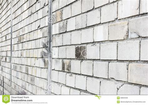 Side View White Brick Wall Background Stock Images