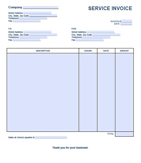 Invoice Microsoft Word Template Daxpages