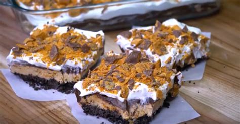 Spread remaining cool whip on top. Butterfinger Chocolate And Peanut Butter Lush Dessert ...