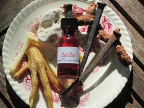 Red Devil Oil Hoodoo Voodoo Witchcraft Conjure Trick Negativity Out