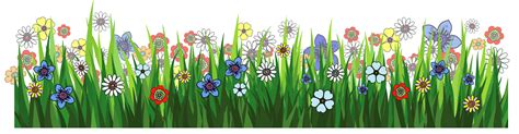 Grass With Flower Cartoon Png Clip Art Library