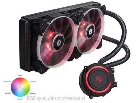 The auraflow 240 cpu cooler we are bringing you is back to a round head unit, the hoses are sleeved, and the radiator has been dressed up as well. ID-COOLING AURAFLOW 240 RGB SYNC AIO Water Cooler with ...