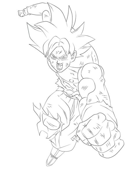 Desenhos Do Goku Instinto Superior Para Imprimir E Colorir