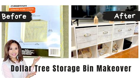 DIY DOLLAR TREE COLLAPSIBLE STORAGE BINS MAKEOVER / QUICK AND EASY FIX