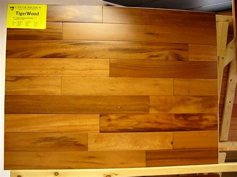 With both domestic and exotic wood. Tigerwood exotic hardwood flooring at Uncle Hilde's in tax ...