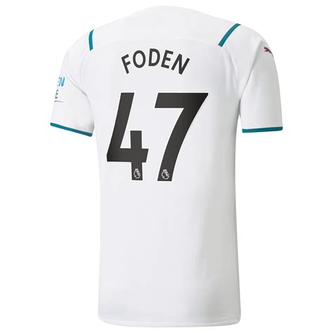 Manchester City Authentic Away Shirt 2021 22 With Foden 47 Printing