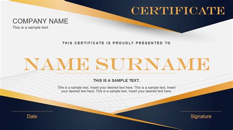 Sertifikat Template Ppt Certificate Template Powerpoint Free The