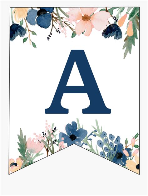 Floral Alphabet Clipart