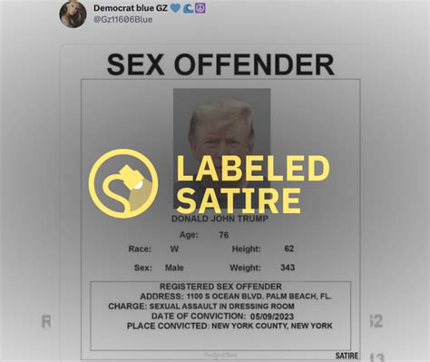 is this a real poster identifying trump as registered sex offender