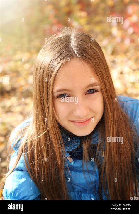 Portrait Of A Happy Teen Girl Stock Photo Alamy