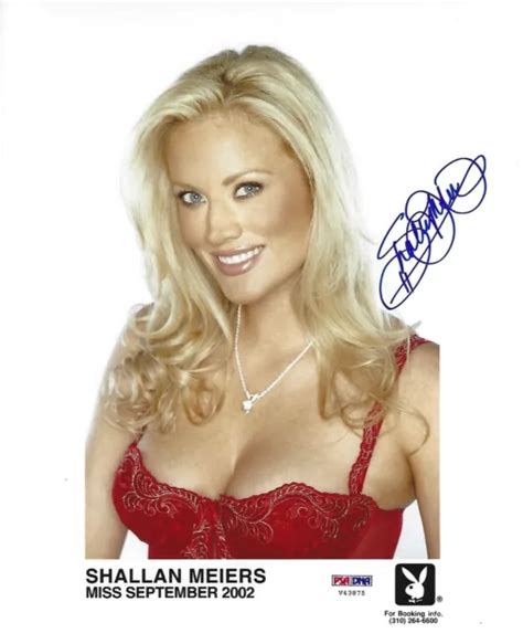 Shallan Meiers Signed Official Playboy Playmate Headshot X Photo Psa Dna Coa Picclick