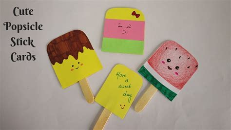 Cute Ice Cream Cards Quick And Easy Popsicle Card Cards For
