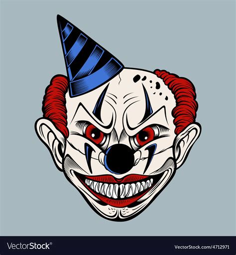 Cartoon Scary Clown Royalty Free Vector Image Vectorstock