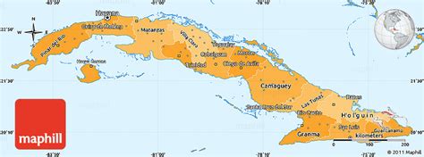 Political Shades Simple Map Of Cuba