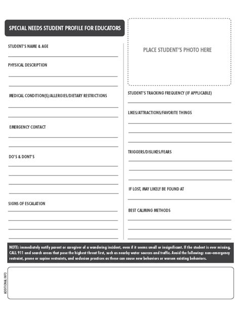 Student Profile Form 2 Free Templates In Pdf Word Excel Download