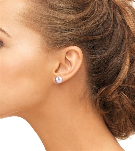 10mm Pink Freshwater Pearl Stud Earrings The Pearl Source