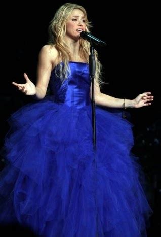 She wore a blue sheer tight dress. the hooting mind: SHAK ON BLUE