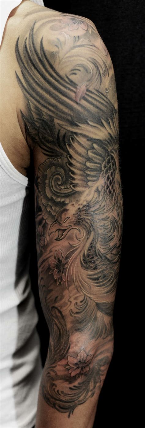 Full Sleeve Phoenix Tattoo Chronic Ink