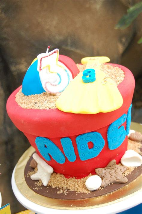 Sand Bucket Birthday Cake Lizzie As A Mummy Aidens 3rd Birthday Beach Party Summer Birthday