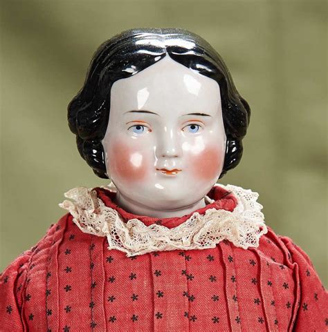 16 41 Cm Early German Porcelain Lady Doll With Black