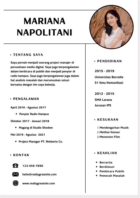 Contoh Cv Yang Baik Dan Benar Lulusan Sma Contoh Cv Yang Baik Dan Sexiz Pix