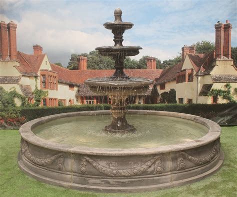 3 Tiered Edwardian Fountain or 3 Graces Fountain with Large Lawrence Pool and Sheet Liner ...