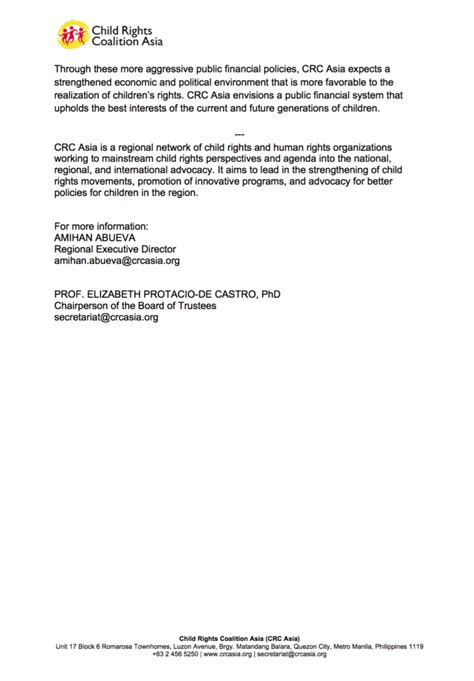 Publicly available data and news reports were used to gauge the general public's reaction to these policies and how the philippines' responses fare with its. POSITION PAPER: Philippine Tax Reform Should Benefit Children and Youth | Child Rights Coalition ...