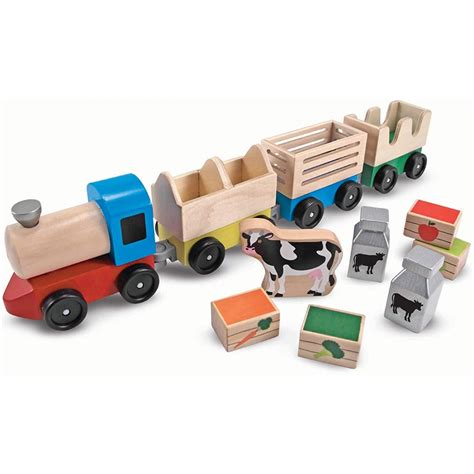 Melissa And Doug Wooden Farm Train Toy Set 14545 Toys Shopgr