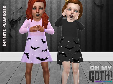 The Sims Resource Oh My Goth Toddler Bat Dress