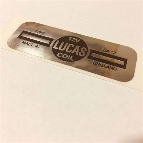 Lucas Ha12 Coil Decal Silver Metallic Sports And Classics