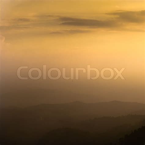Beautiful Sunset Sky Colors With Stock Photo Colourbox