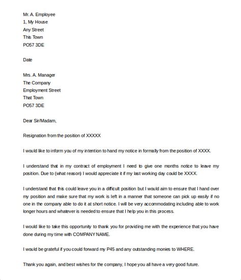 Here are our resignation letter templates to help you get the ball rolling. Formal Resignation Letter Sample With Notice Period - task ...