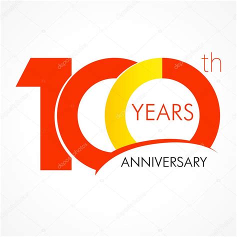 100 Años Logo Aniversario Vector Gráfico Vectorial © Koltukovalek