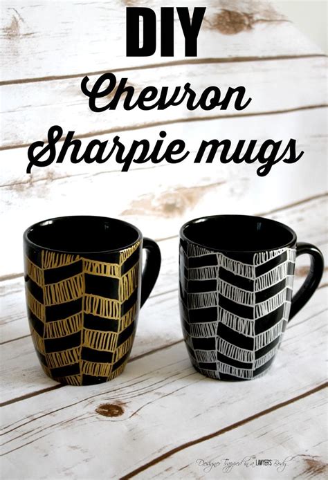 How To Make Sharpie Mugs With A Chevron Pattern