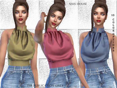 The Sims Resource Pleated Blouse