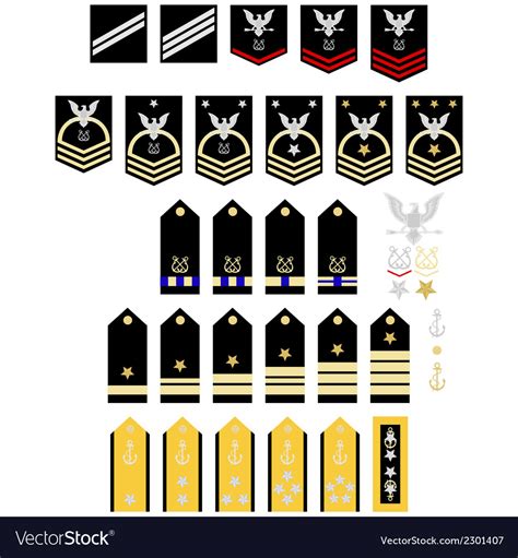 Insignia Of The Us Navy Royalty Free Vector Image