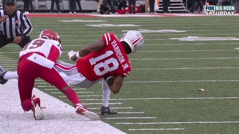 Ohio State Wr Marvin Harrison Jr Unreal Catch Vs Indiana 2022 College Football Youtube