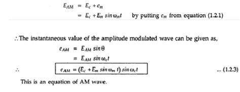 Quadrature Amplitude Modulation Equation
