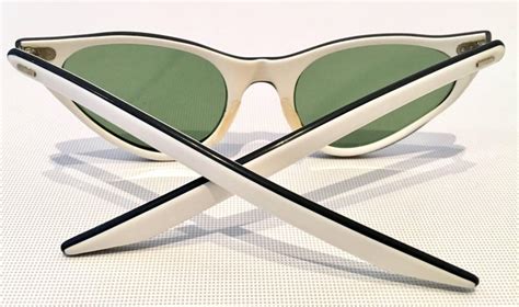 50 s ray ban style authentic cats eye two tone sunglasses for sale at 1stdibs