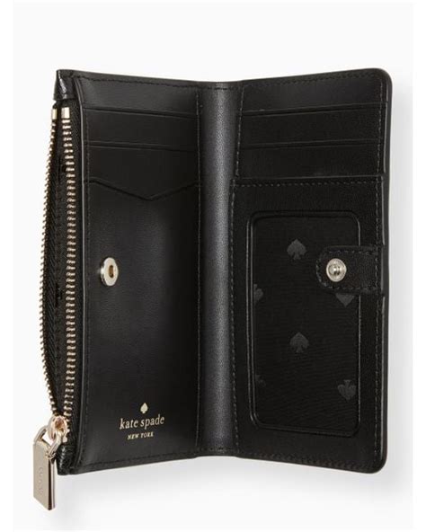 Kate Spade Staci Small Slim Bifold Wallet In Black Lyst